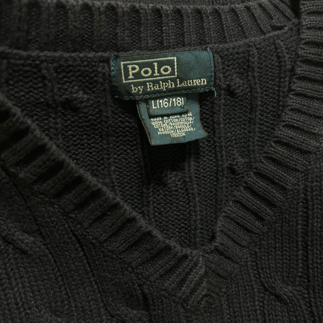 폴로 랄프로렌 케이블 꽈배기 니트조끼 베스트 네이비   상품이미지6