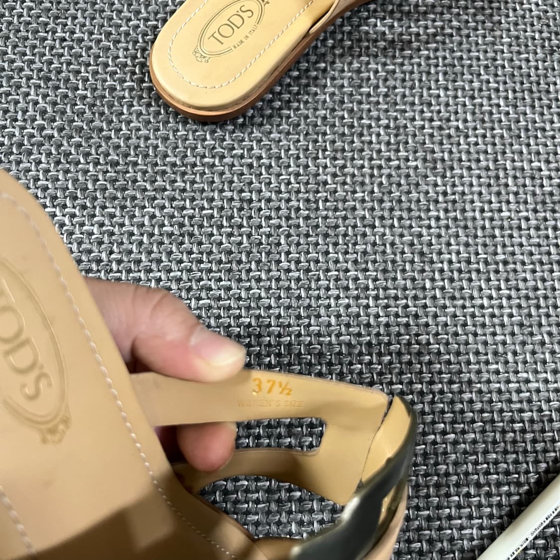 TODS 토즈 샌들 베이지 실버 37.5 상품이미지3
