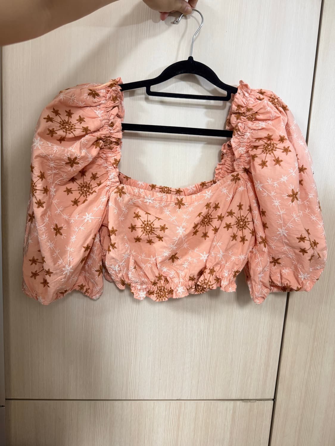 ZARA 자라 패턴 크롭 블라우스 상품이미지1