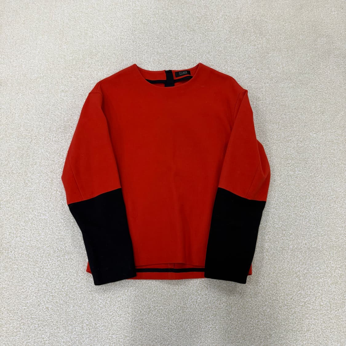 F 한섬 타임 여성 컬러블록 스웨터 0202T1 상품이미지1