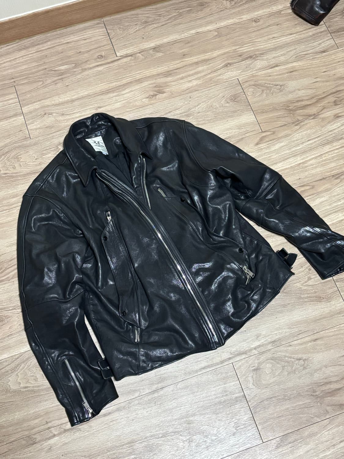 (정가45만) 리오버 카페레이서 레더자켓 XL(틸레이트) 상품이미지1