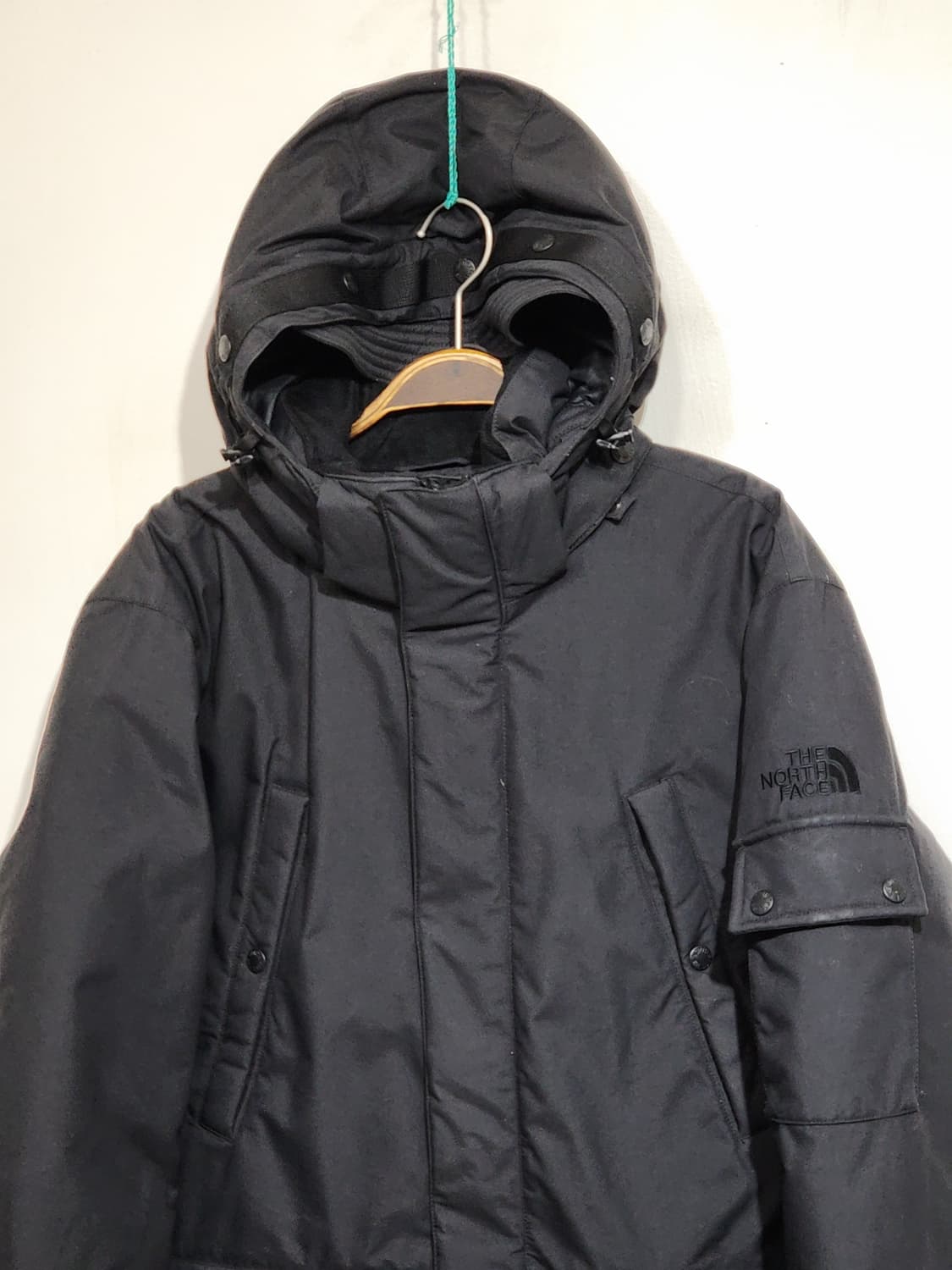 (105) 노스페이스 오리털 패딩점퍼 블랙 다운자켓 후드탈부착  상품이미지2