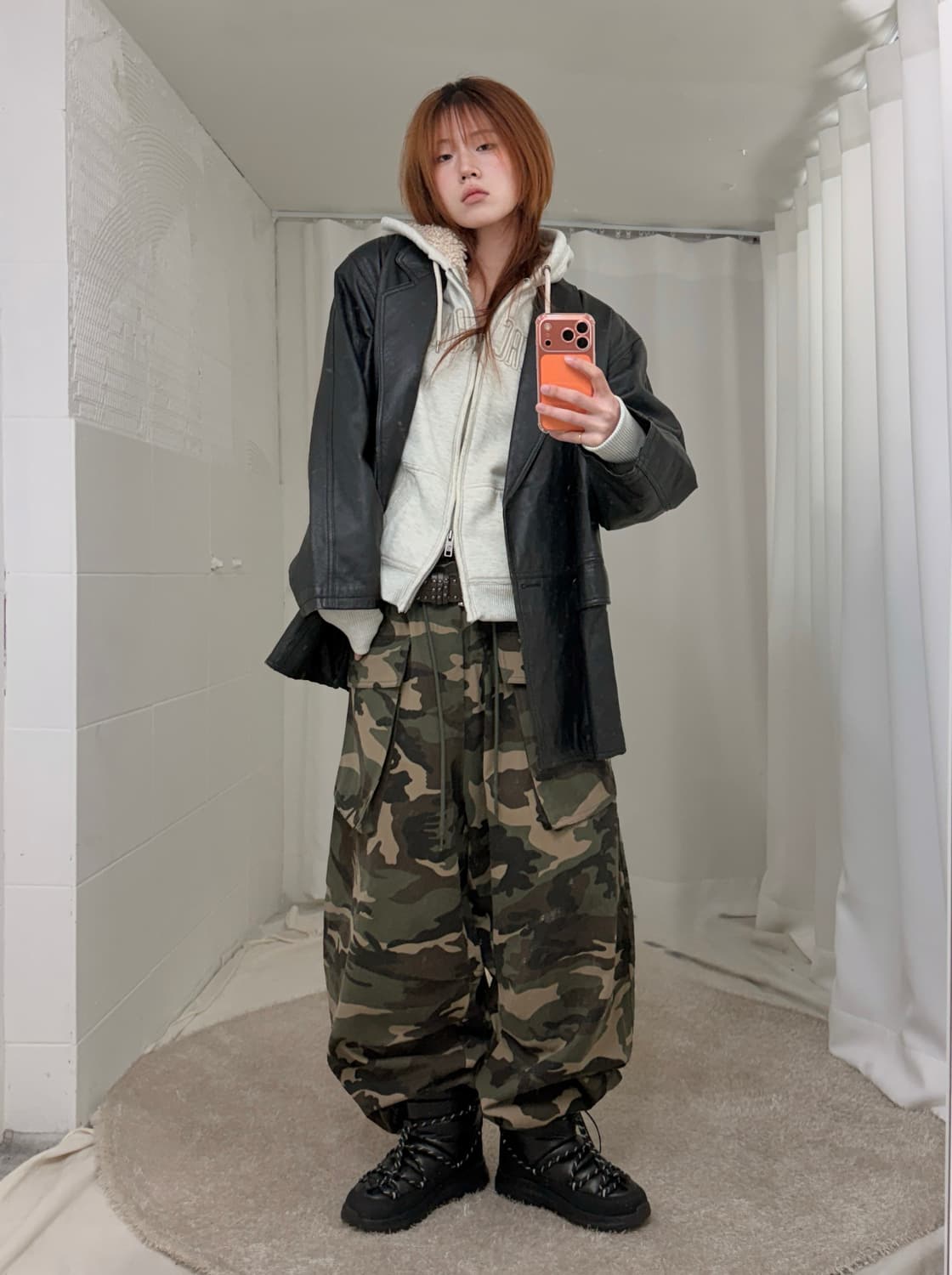 아베크롬비 쉐르파 올데프깔 카모 레더 스트릿 코디 세트 상품이미지2