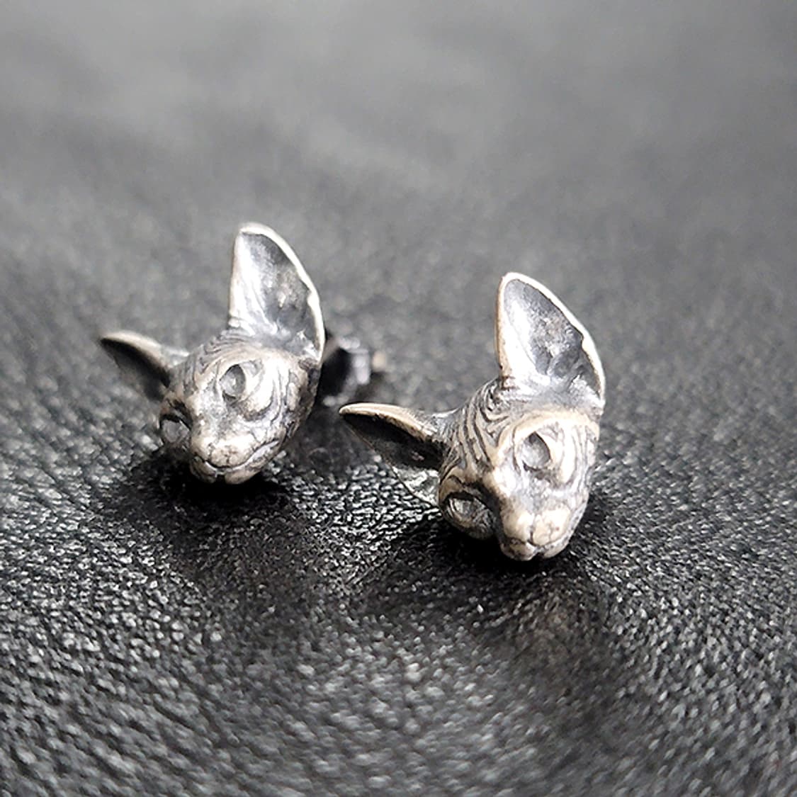 스핑크스 실버 귀걸이 피어싱 은 남자 여자 명품 고딕 고대 고양이 상품이미지3
