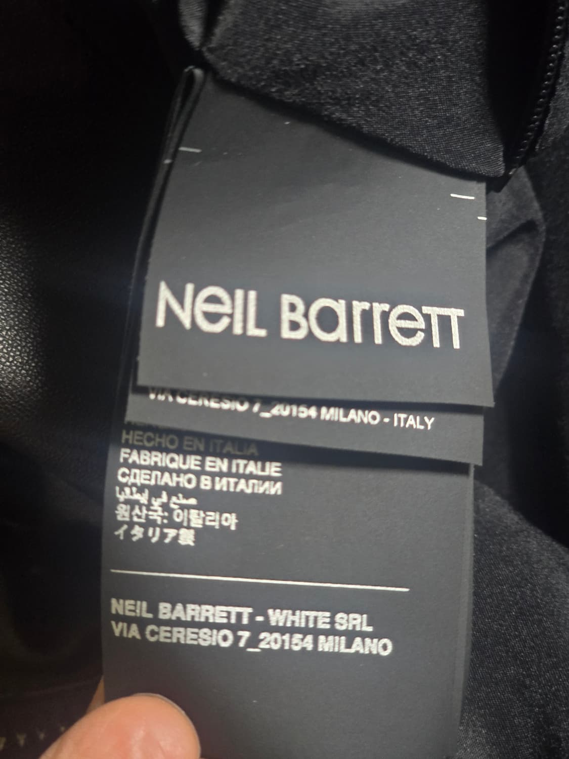 닐바렛(Neil Barrett) 가죽 패딩자켓 (105/코오롱 정식수입) 상품이미지6