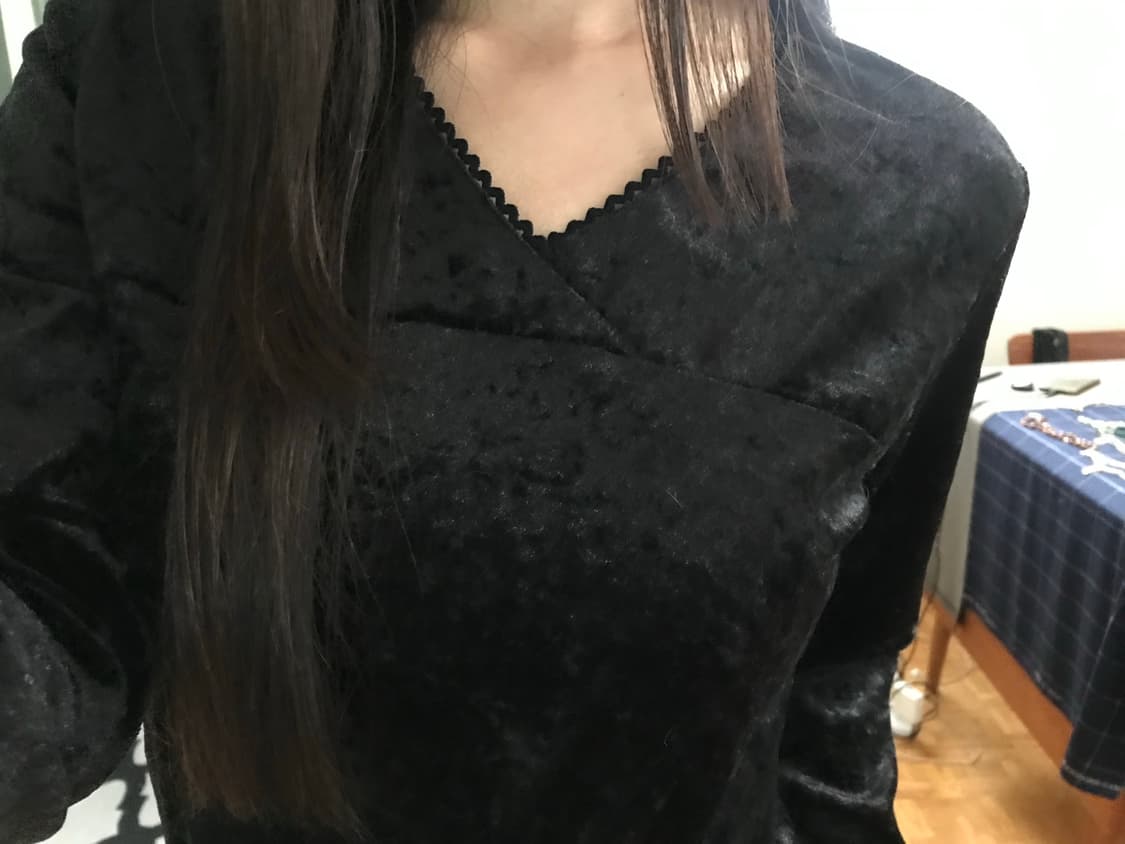 vintage velvet top 상품이미지6