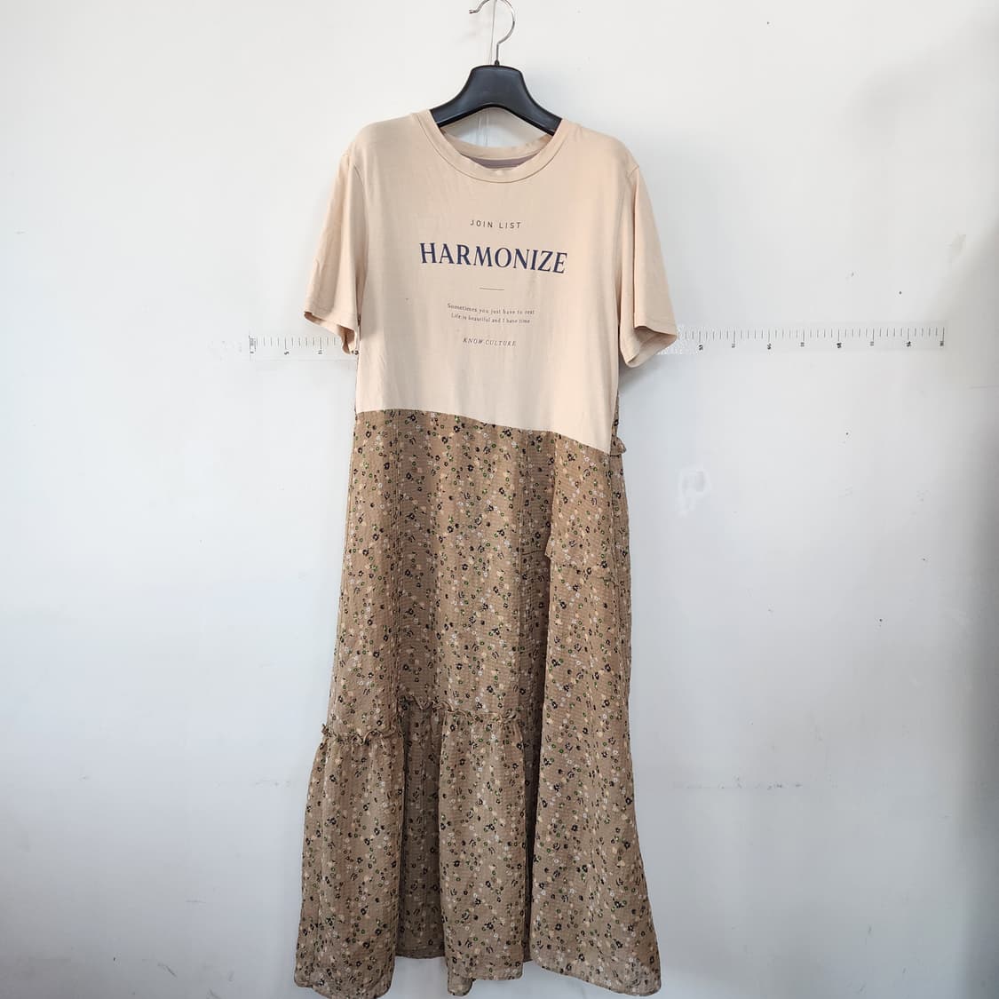 LIST 플라워 반팔 쉬폰 롱 원피스 상품이미지1