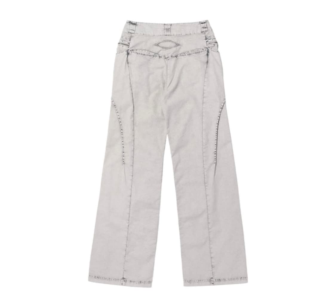 미스치프 블리치드 핀턱 팬츠 그레이 M 상품이미지3