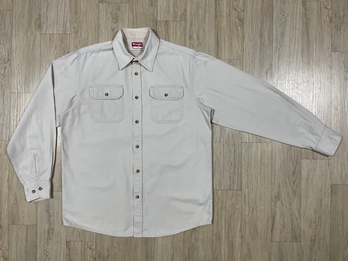 100~105) 00's 랭글러 미국판 코튼 워크셔츠 상품이미지1