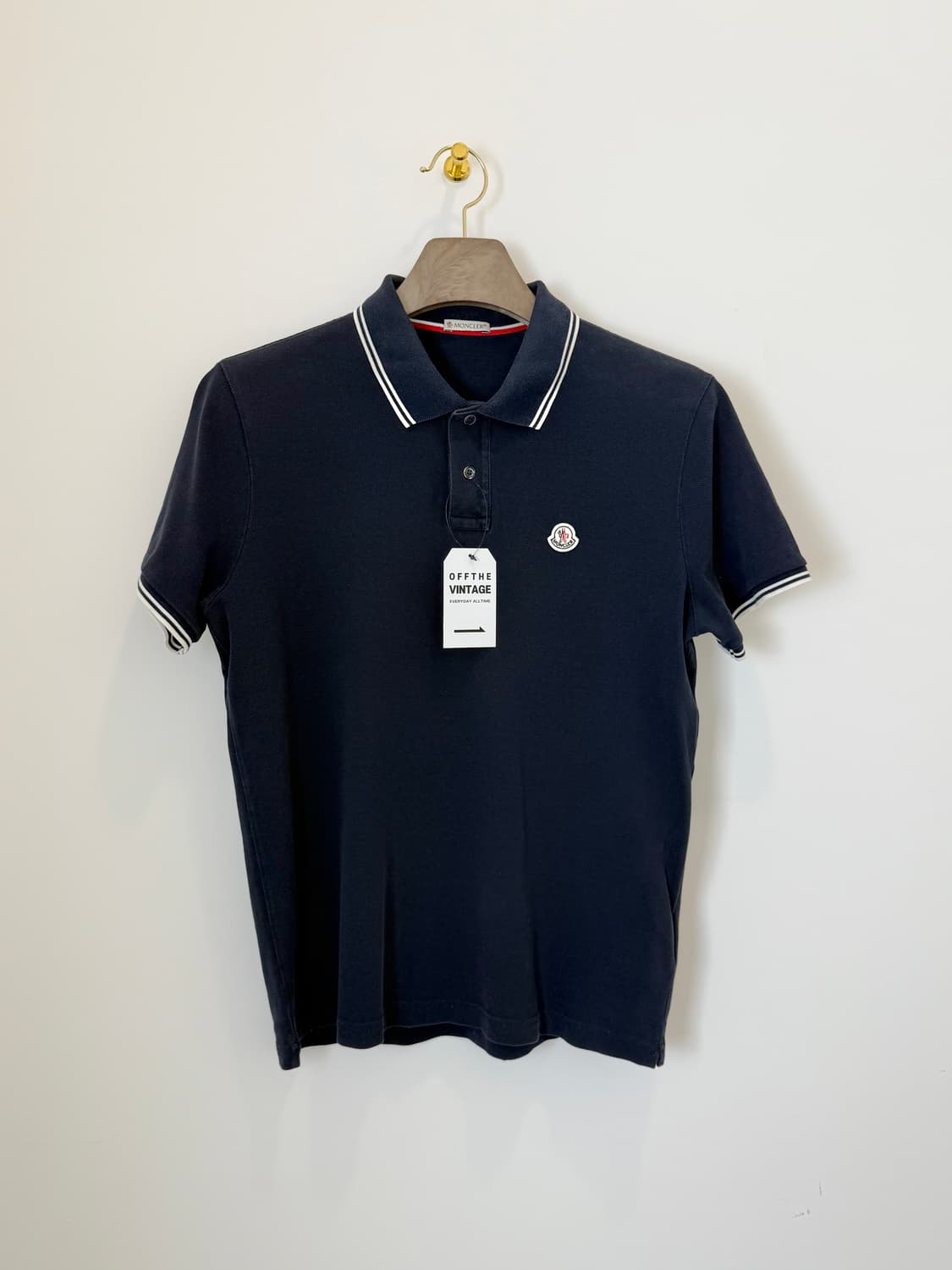 몽클레어 카라 반팔티 네이비 상품이미지1