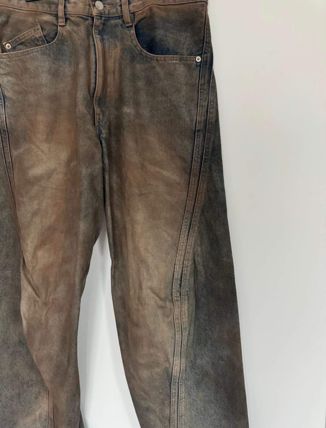 네버포겟 NVRFRGT 3D TWISTED WIDE JEANS 1사이즈 상품이미지1