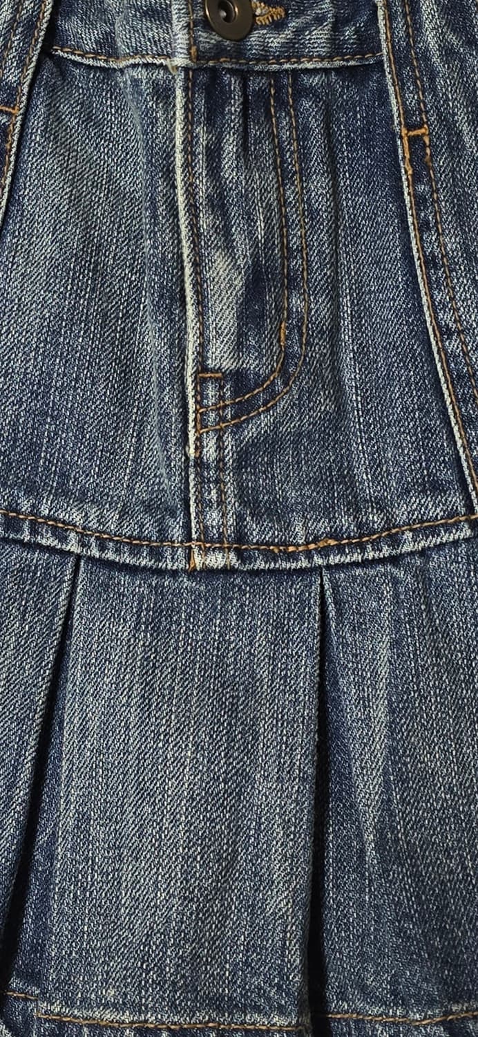 DAKS 데님 플리츠 미니스커트 M 상품이미지4