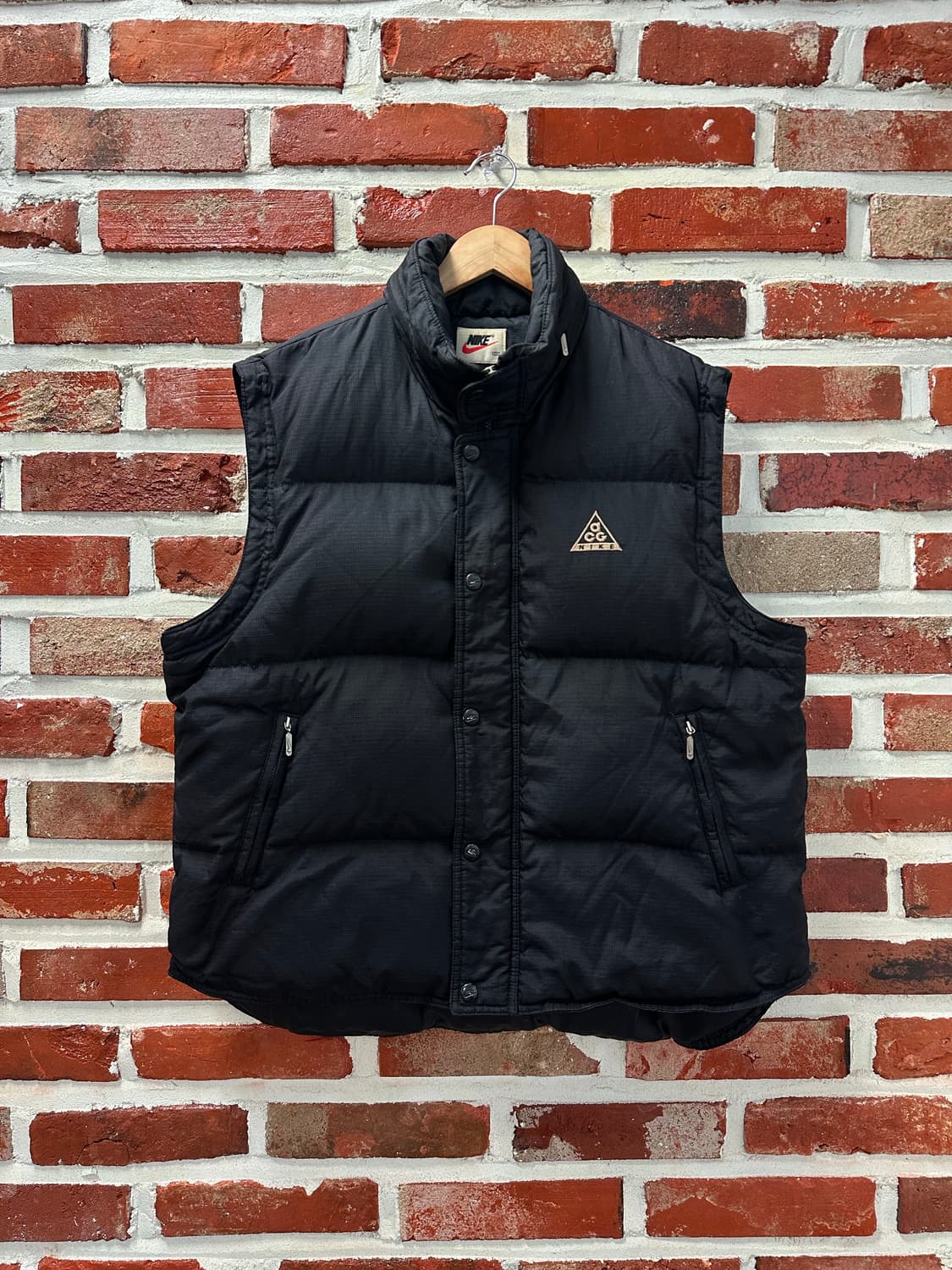 (100)90s 나이키 ACG 나일론 립스탑 덕다운 베스트 상품이미지1