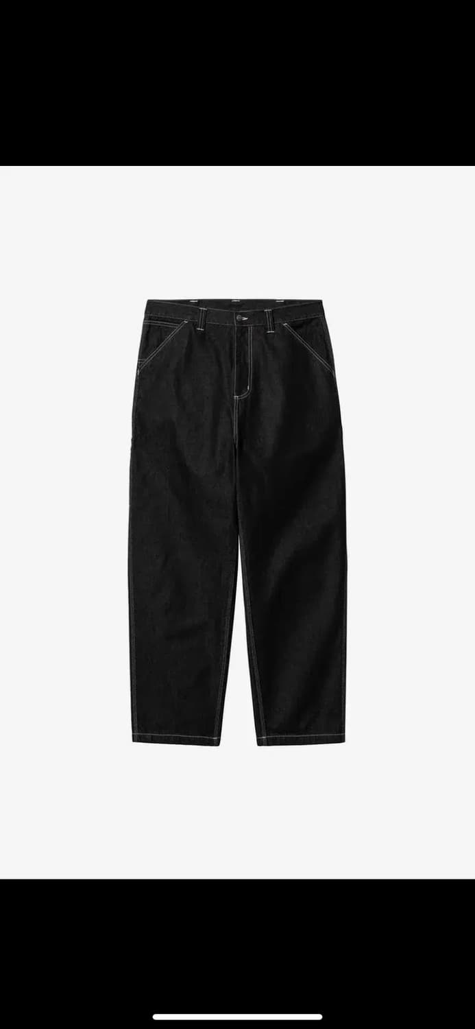 [L] 칼하트윕 싱글니 블랙 원워시 판매 상품이미지1