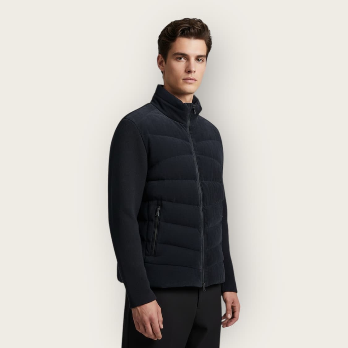 105/ 타임옴므 19FW 스웨이드 구스 니트패딩 상품이미지2