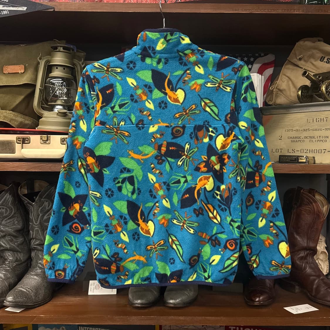 SP14 파타고니아 정글 버그 패턴 복각 풀오버 신칠라 플리스 아노락 상품이미지2