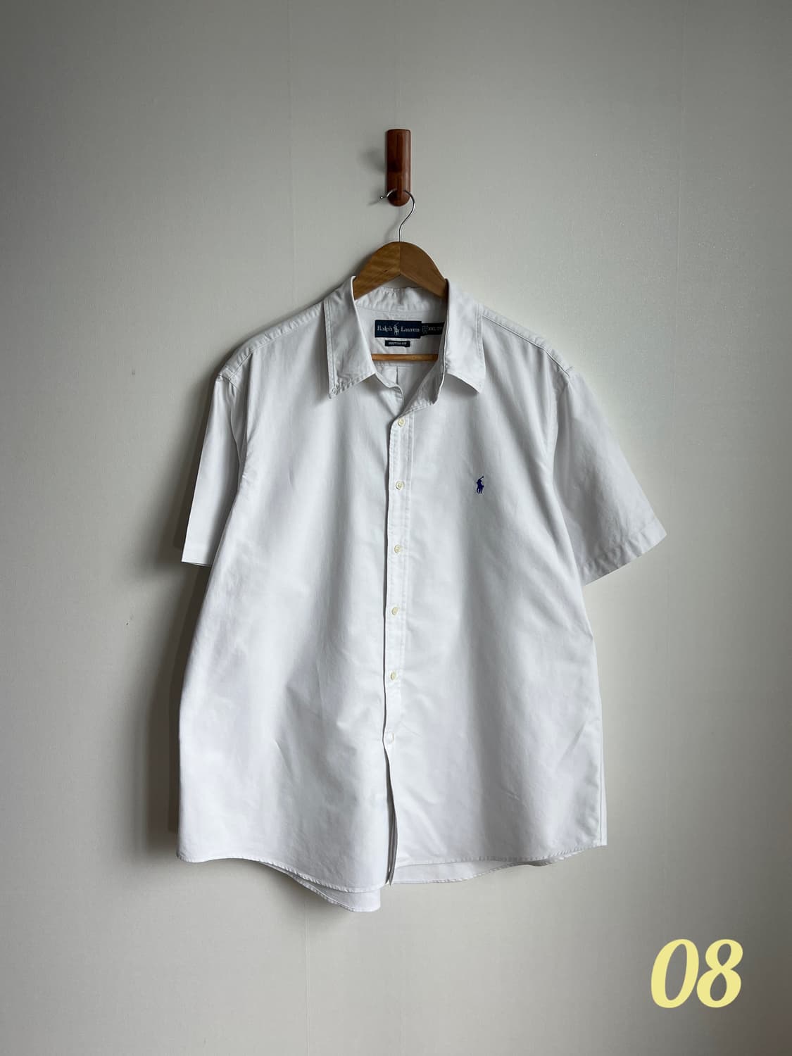 폴로 랄프로렌 화이트 반팔 셔츠 XXL 상품이미지2