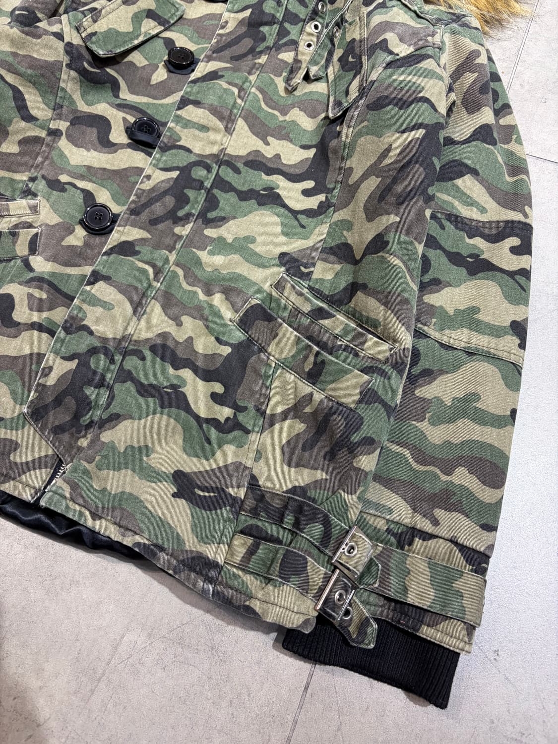 Maisongilfy 카모 밀리터리 퍼후드 집업 자켓 상품이미지4