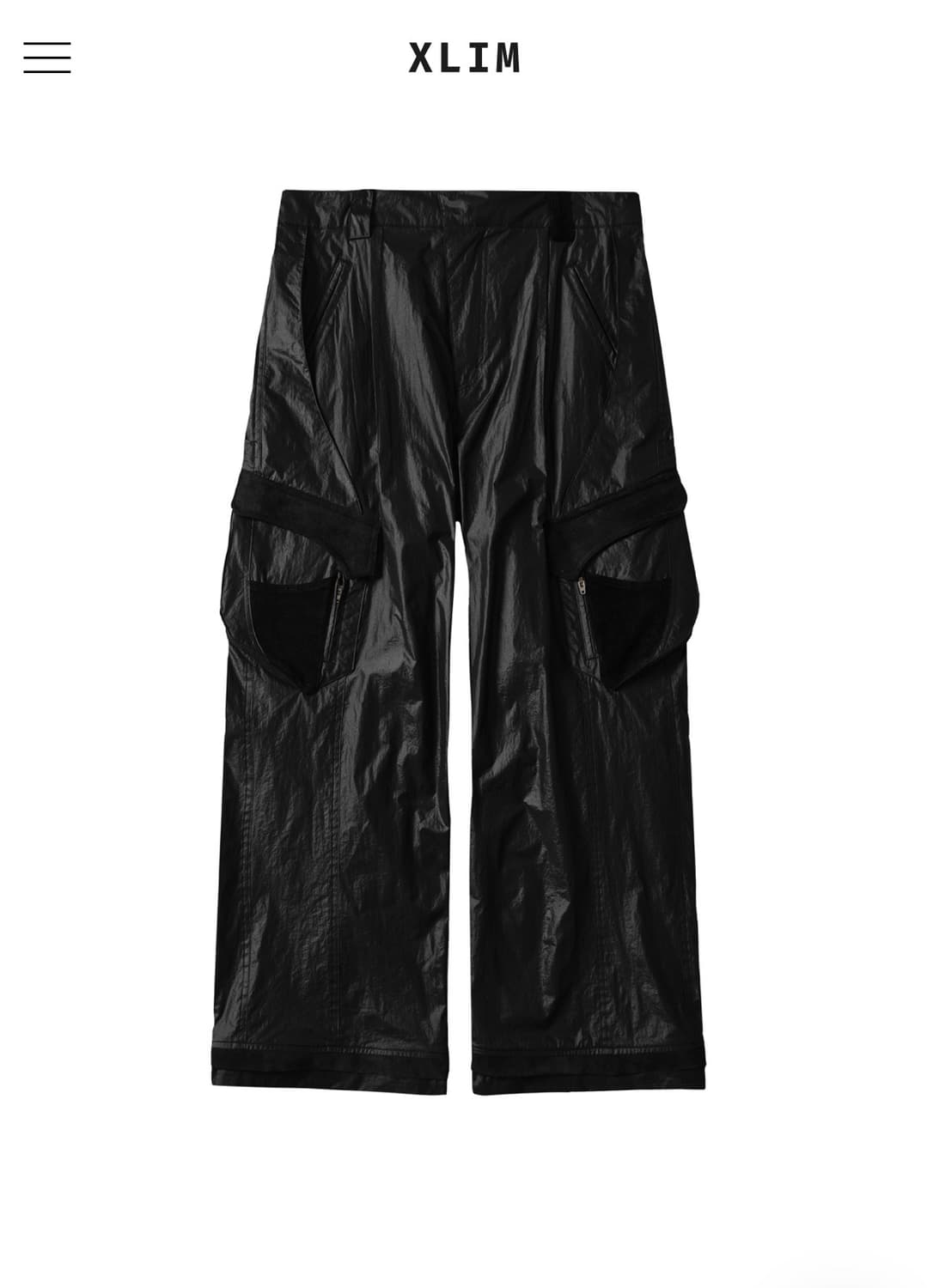 XLIM EP.7 04 TROUSERS GLOSSY Black 상품이미지1