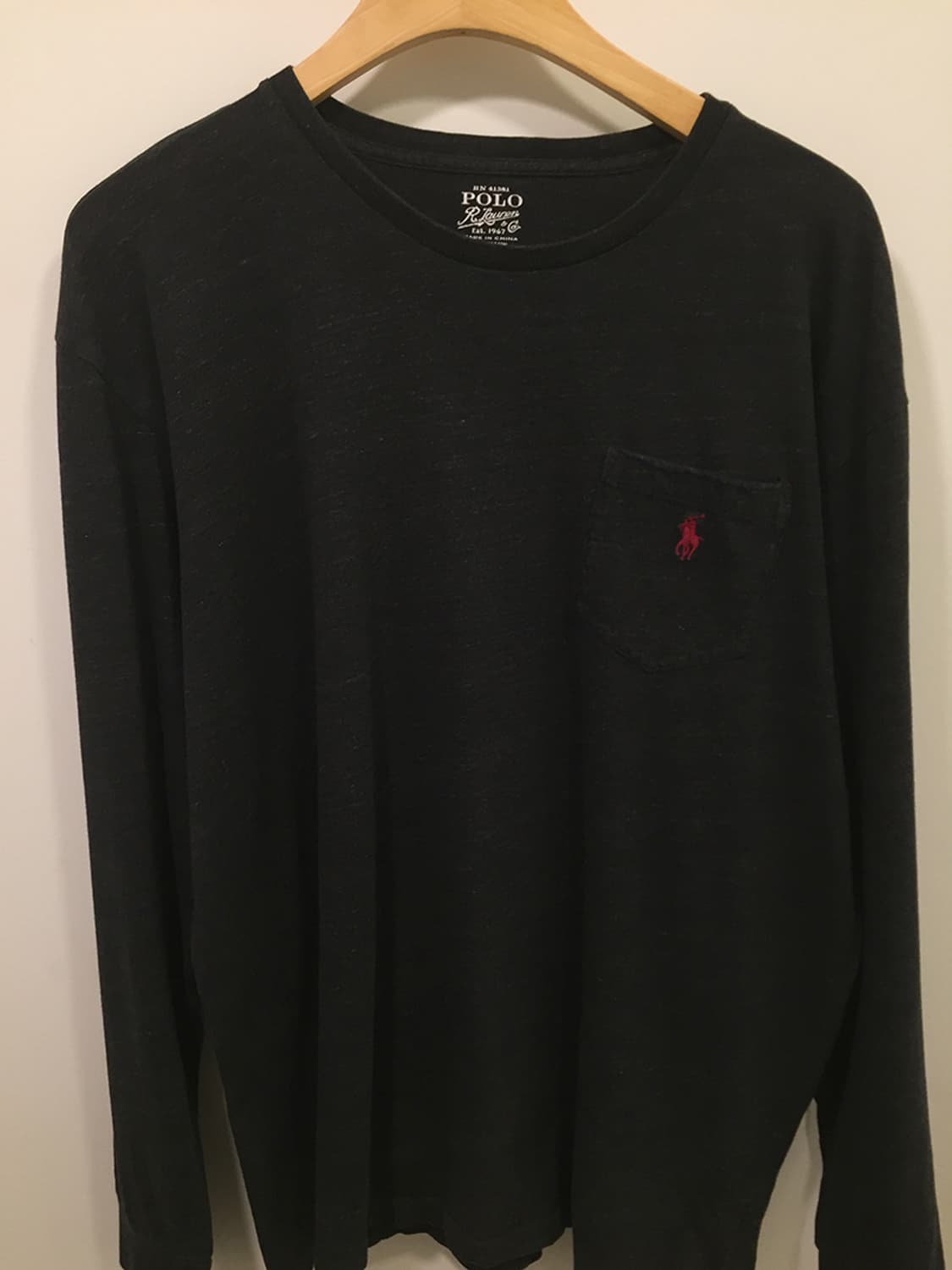 공용 폴로 포켓 라운드긴팔티 100~105 상품이미지2