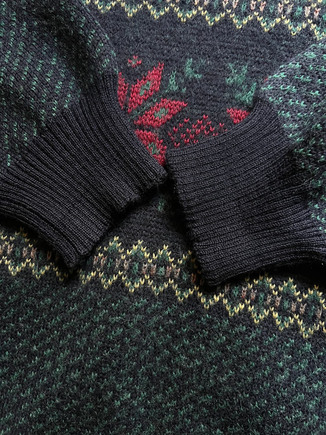 [S]90's 엘엘빈 아일랜드제 노르딕 패턴 울 니트 상품이미지4