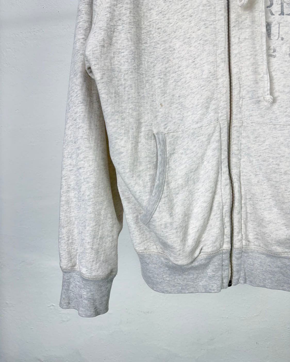 폴로 진스 오트밀 헤더 스컬 후디 스웨트 풀집업 상품이미지4