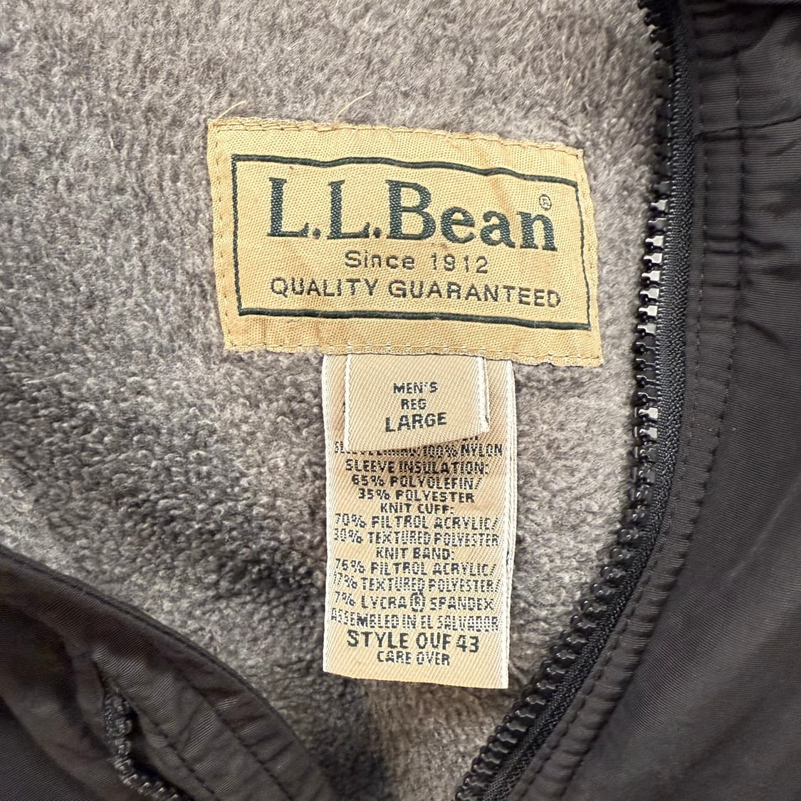 LLBean 안감 플리스 집업 블랙 상품이미지4