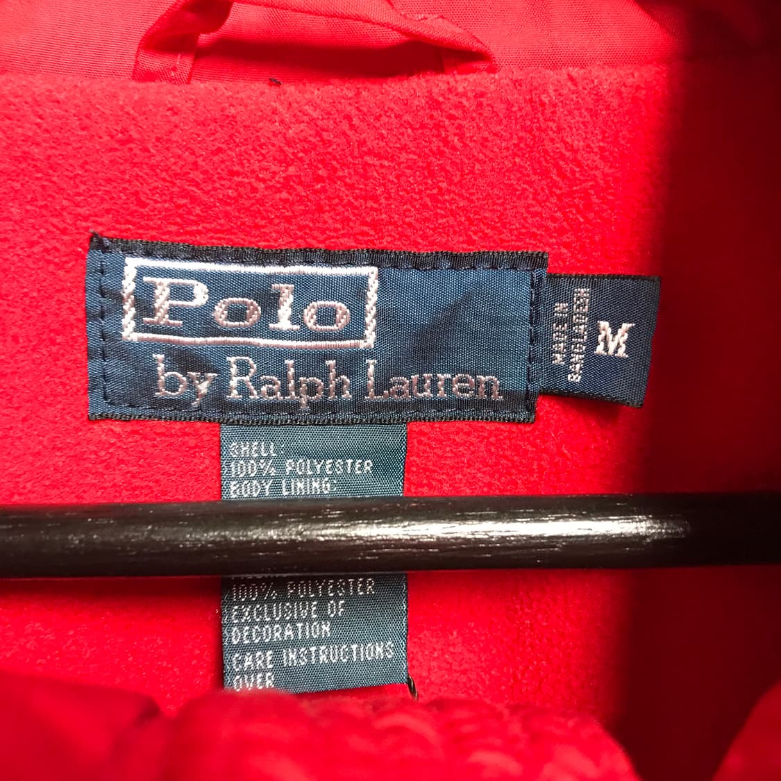폴로 랄프로렌 기모 페리 자켓 레드 M 상품이미지5