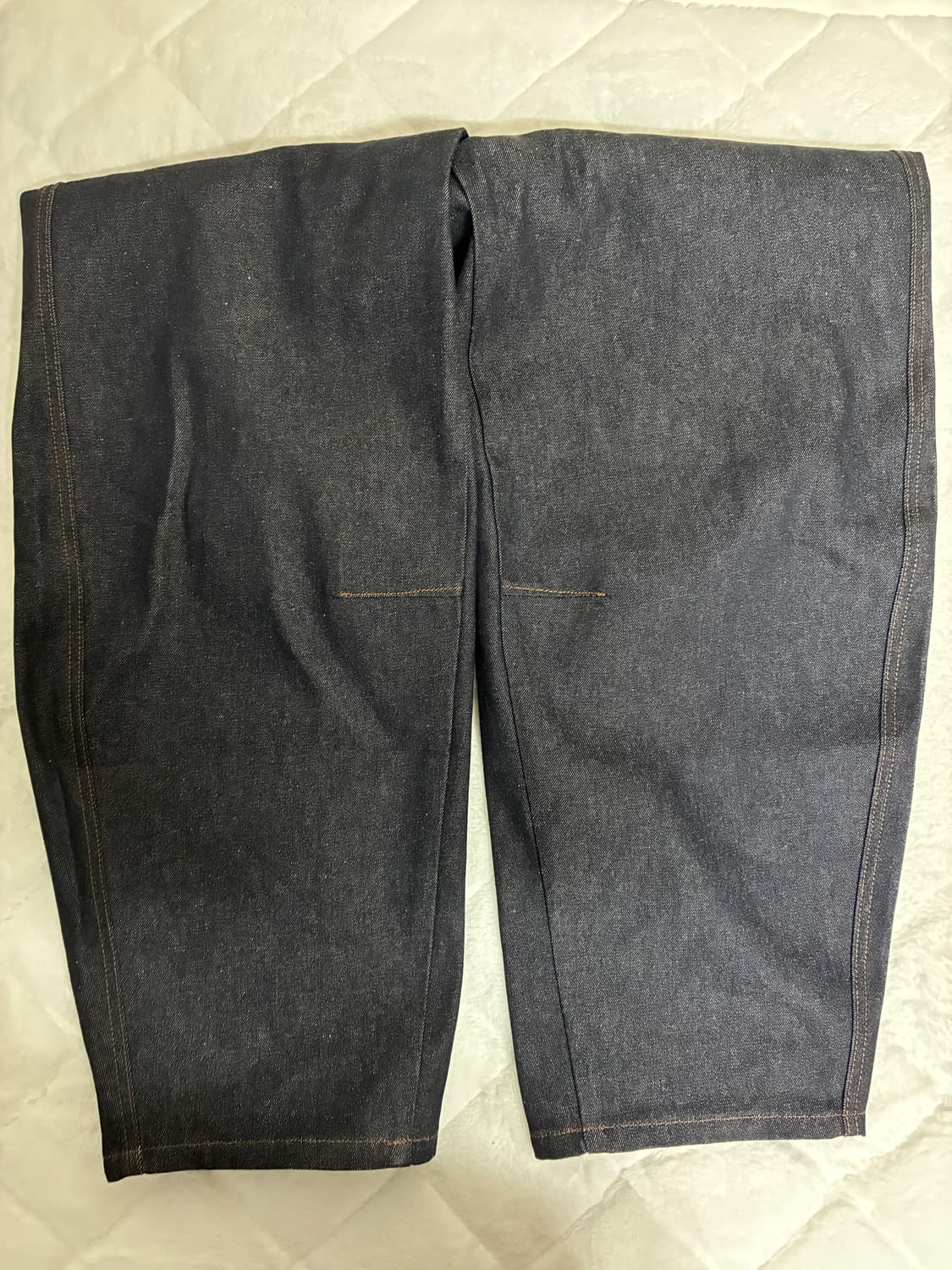 키뮤어(커브드 생지 데님 팬츠(인디고 색상 상품이미지2