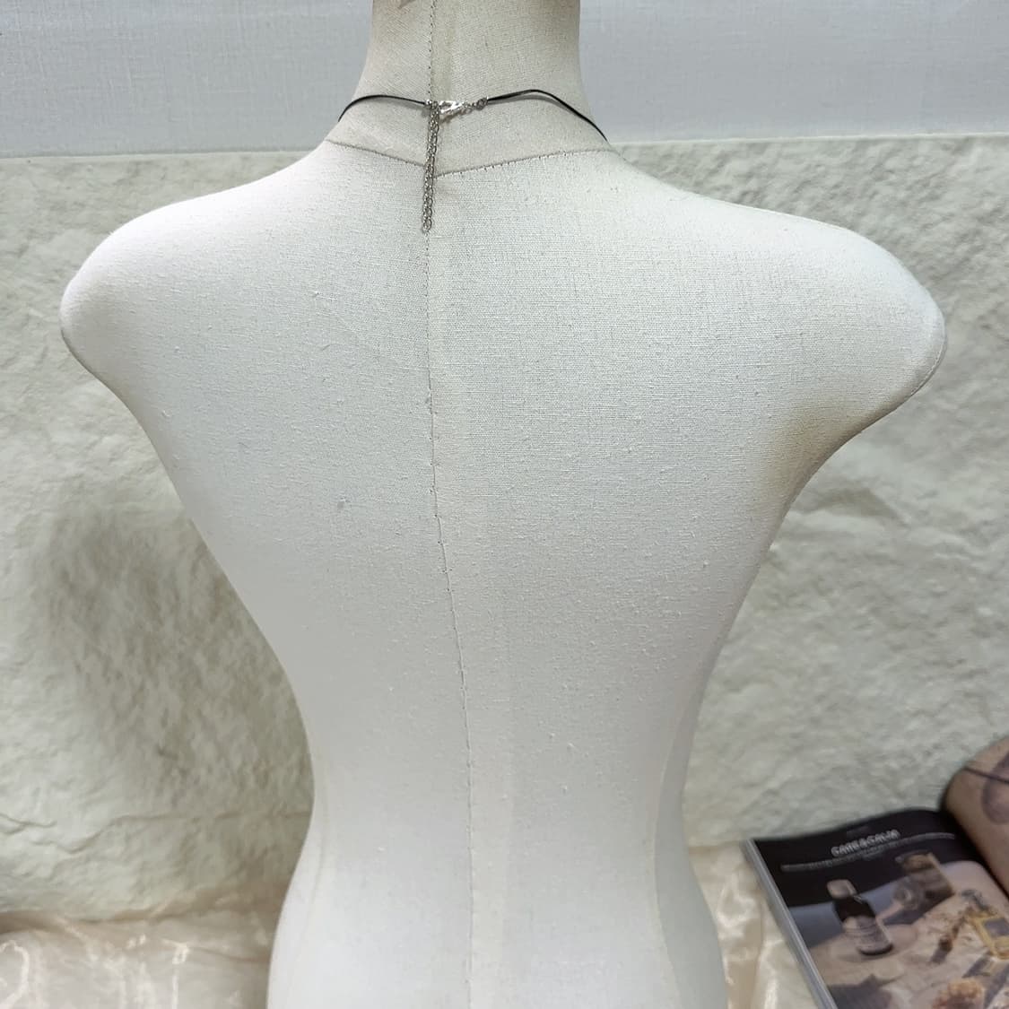 빈티지 큐빅 메탈 초커 목걸이 상품이미지3