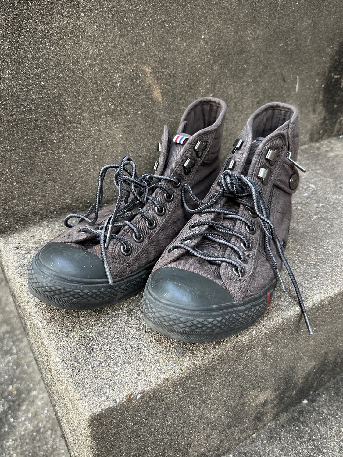 Vintage buckle stud khaki shoes  상품이미지3