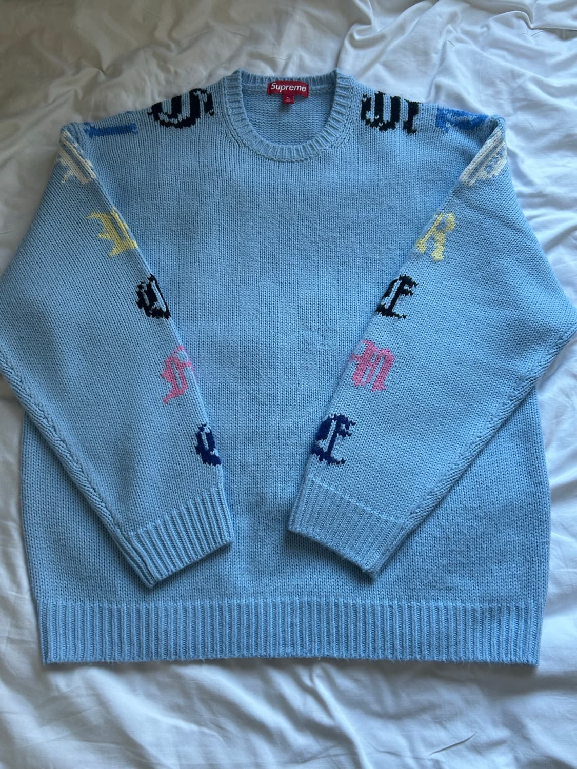 슈프림 올드잉글리쉬 니트 XL 상품이미지1