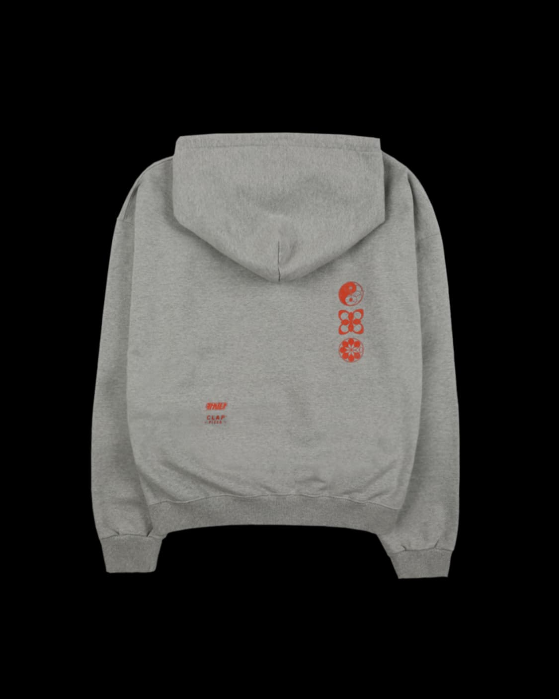 클랩피자X카시나 콜라보 컬렉션 오렌지 블라썸 후드 그레이 상품이미지3