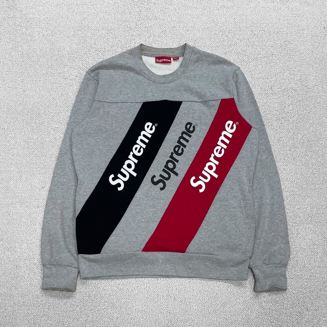 슈프림 Supreme 15ss 애슬레틱 스플릿 크루넥 맨투맨 상품이미지1