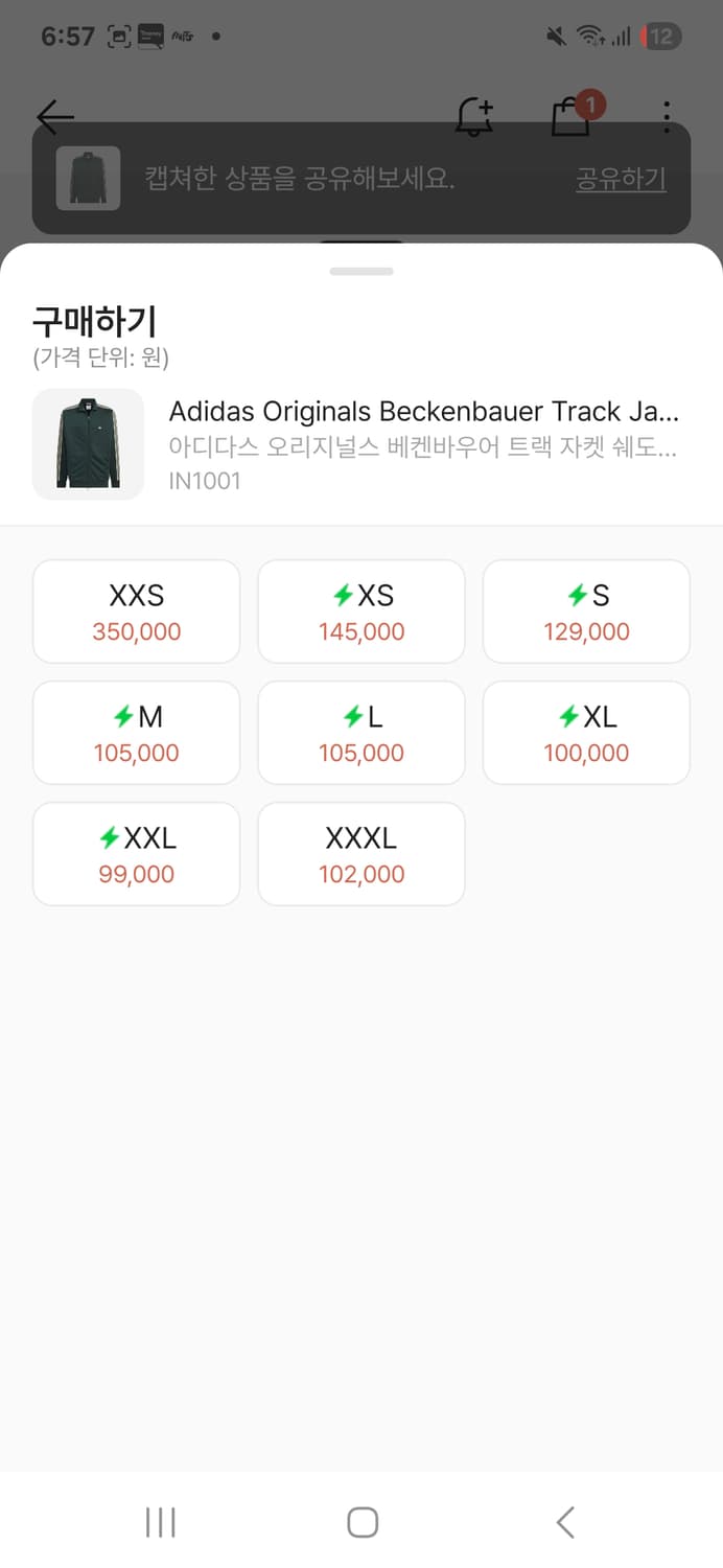 아디다스 초록 바켄바우어 XXL 상품이미지2