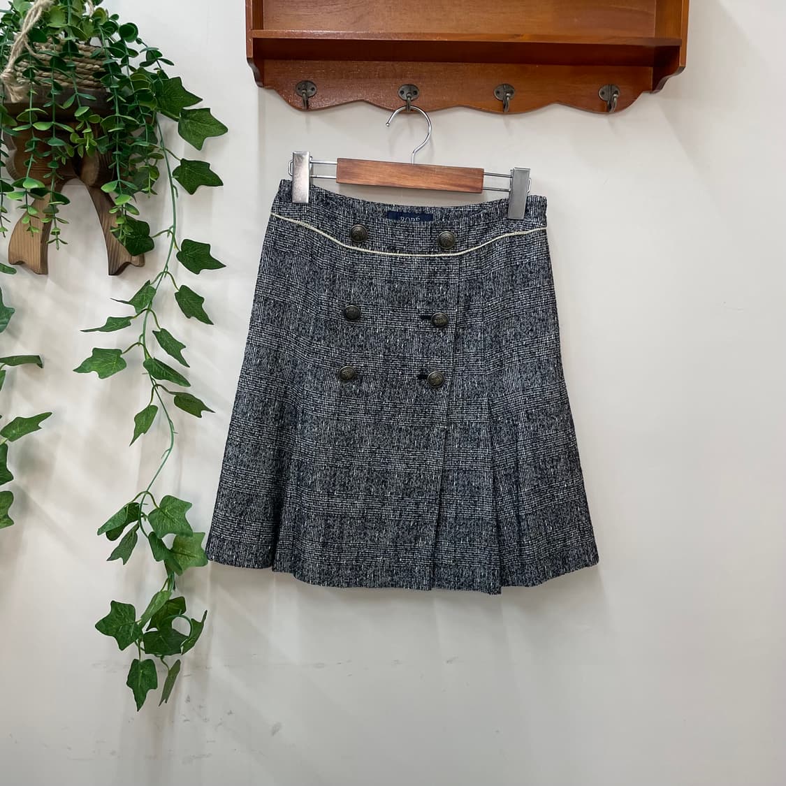 로페 로걀 프레피 마린무드 체크 플리츠 스커트 상품이미지1