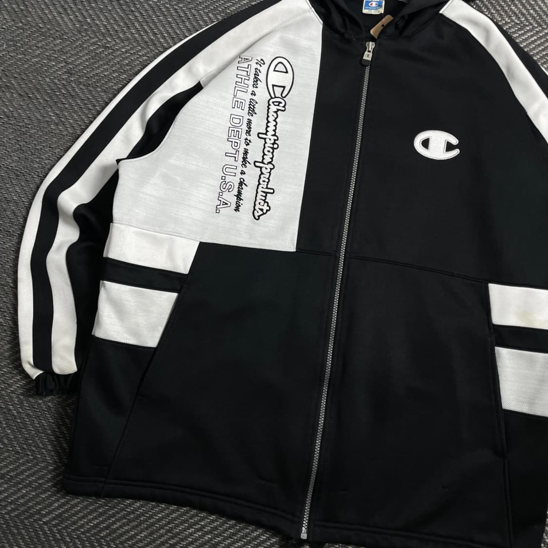 챔피온 올드스쿨 스펠아웃 빅로고 후드 트랙 탑 자켓 o 4474 상품이미지2