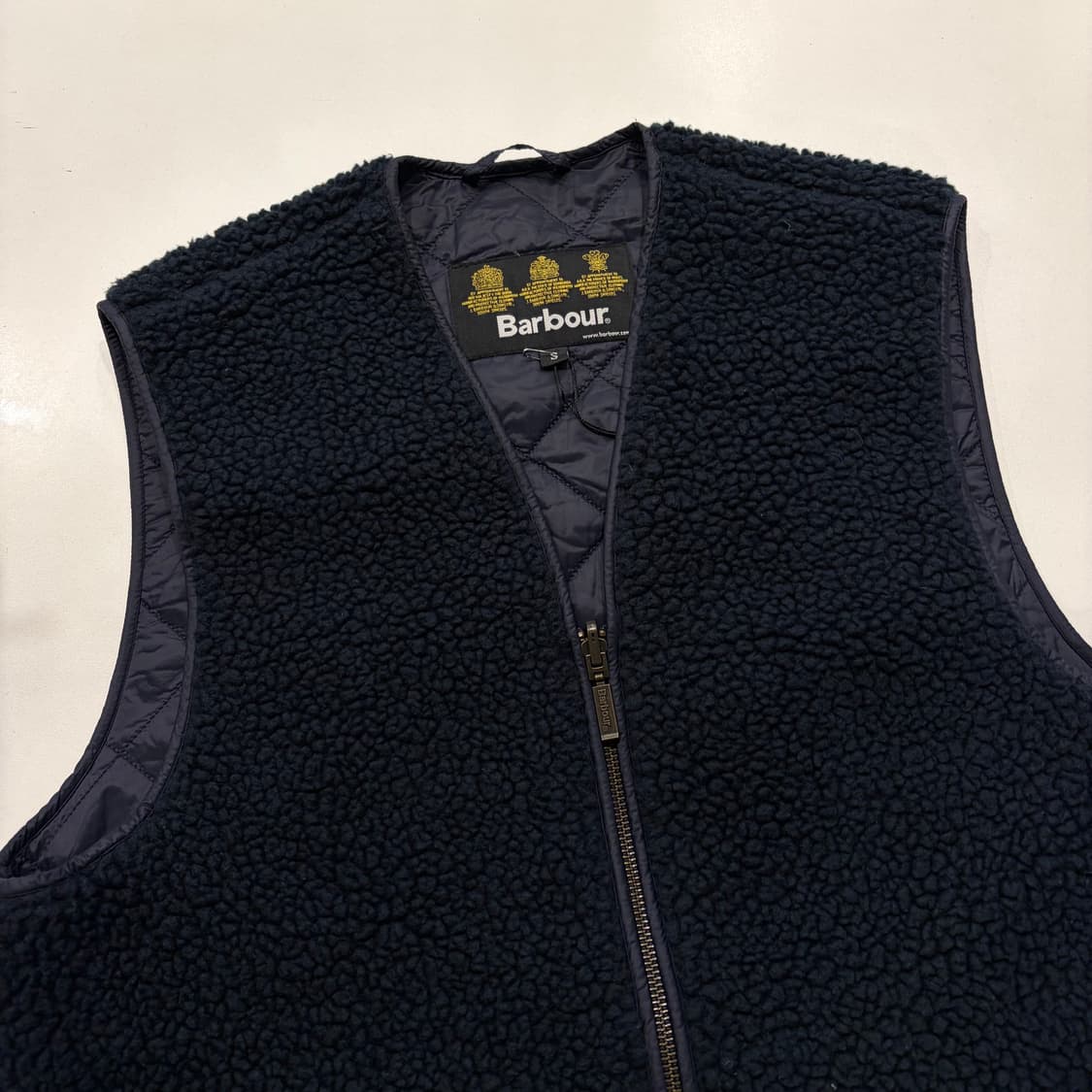 [S] 바버 BERBER 뽀글이 플리스 베스트 조끼 블랙 C721 상품이미지3