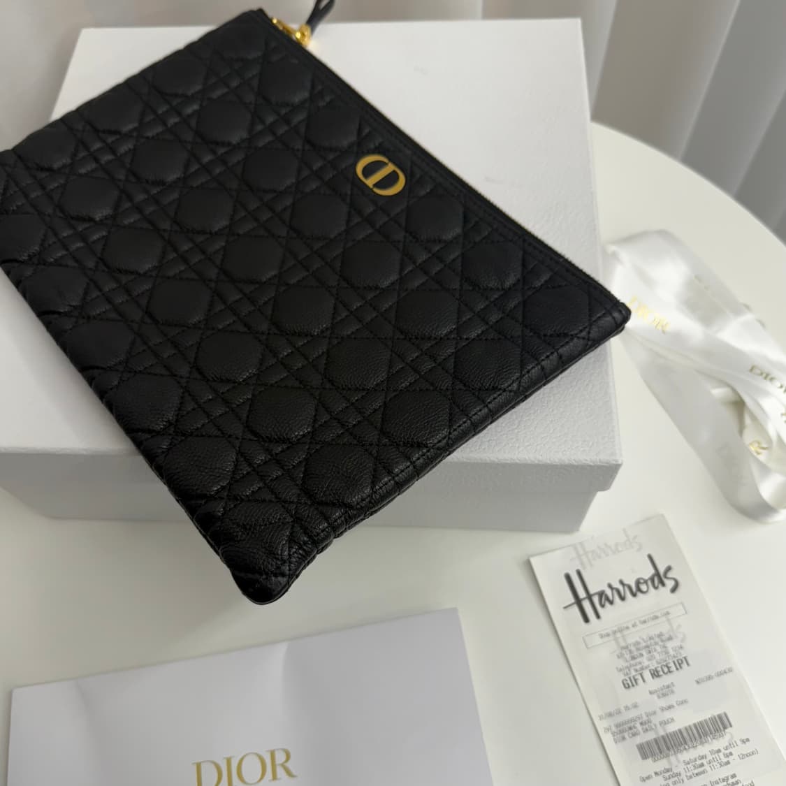 [정품] 디올 카로 라지 클러치백 블랙 상품이미지4