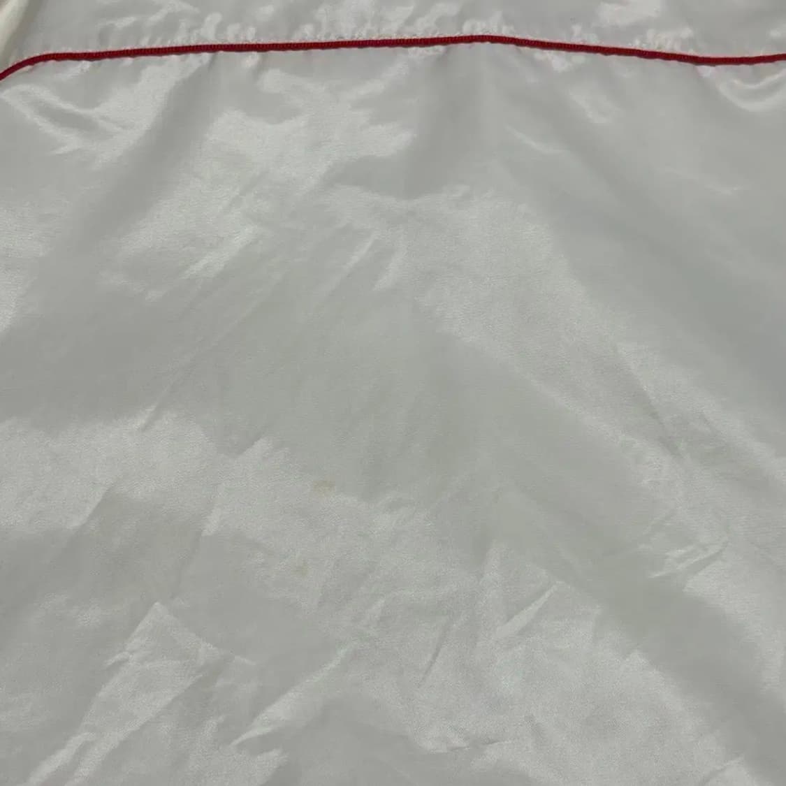 아디다스 파이어버드 아이보리 레드 배색 자켓 상품이미지8
