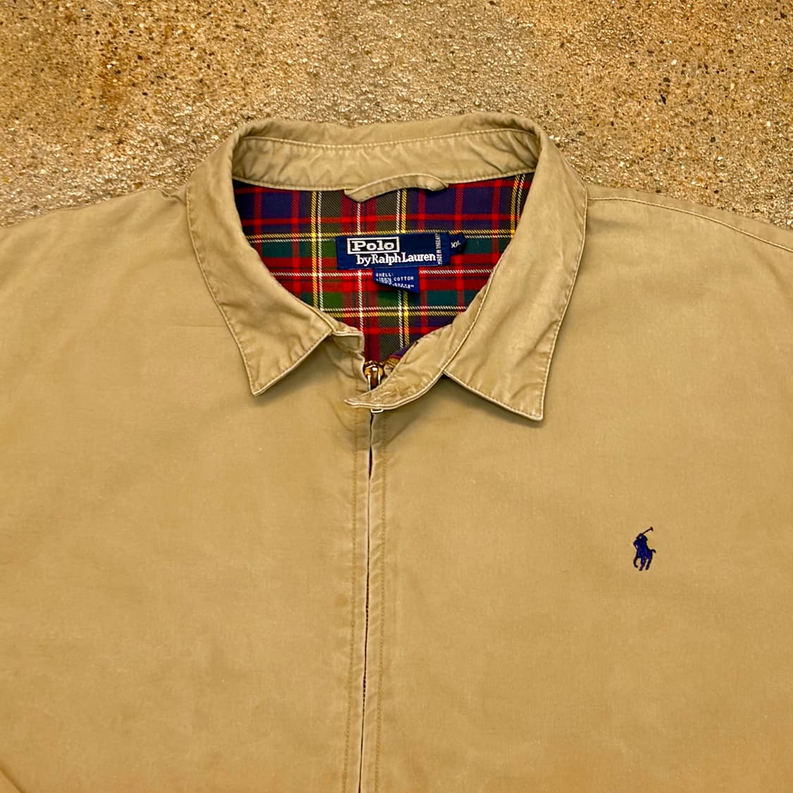 90s USA 빈티지 폴로랄프로렌 안감체크 스윙자켓 스윙탑 헤링본자켓 상품이미지3