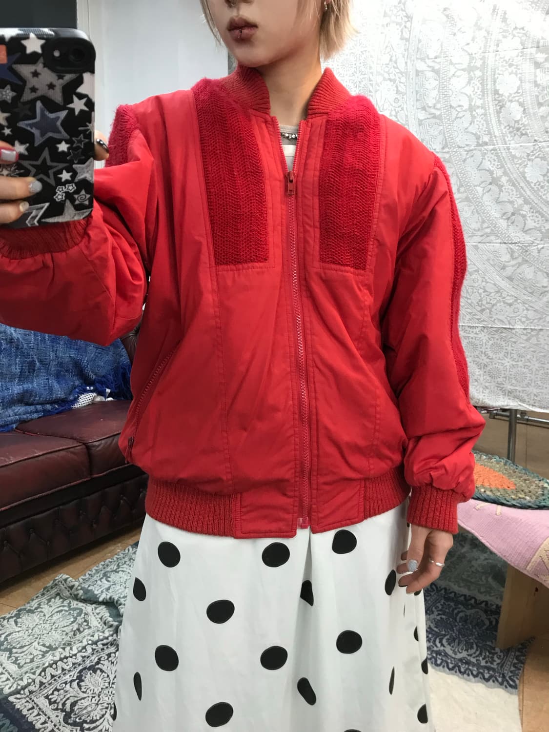 Lesjenes 빈티지 디테일 패디드 점퍼 상품이미지1