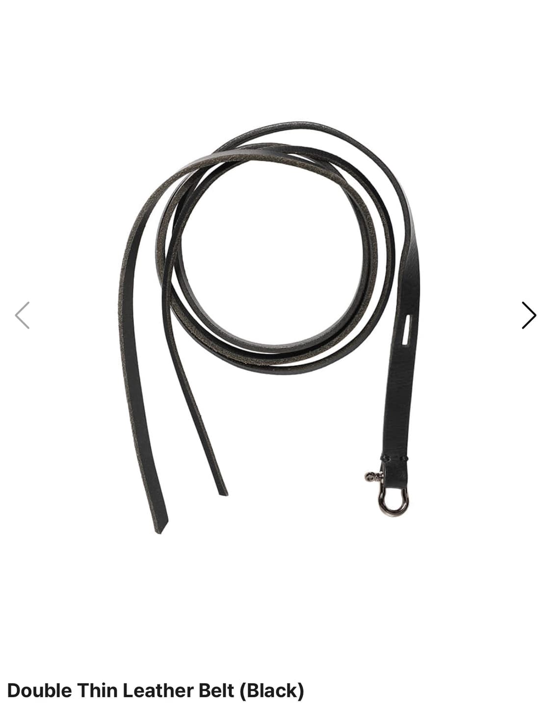 symm Double Thin Leather Belt (Black) 상품이미지1