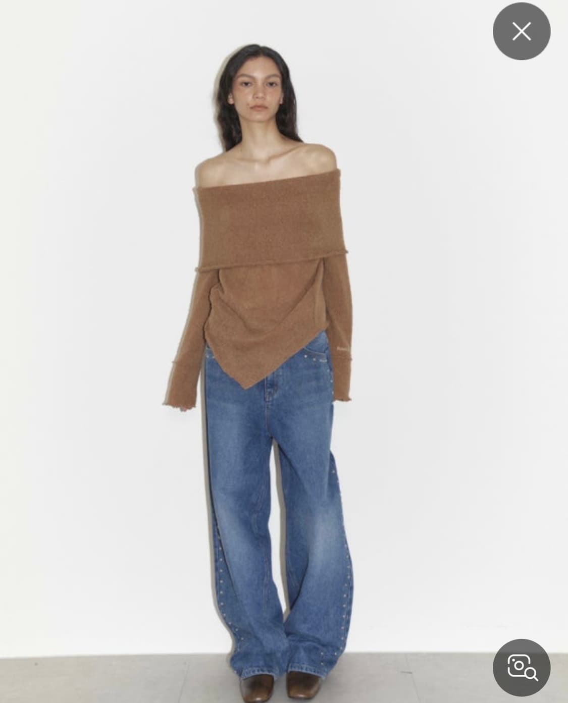 폴리수엠 오프숄더 브라운 상품이미지1