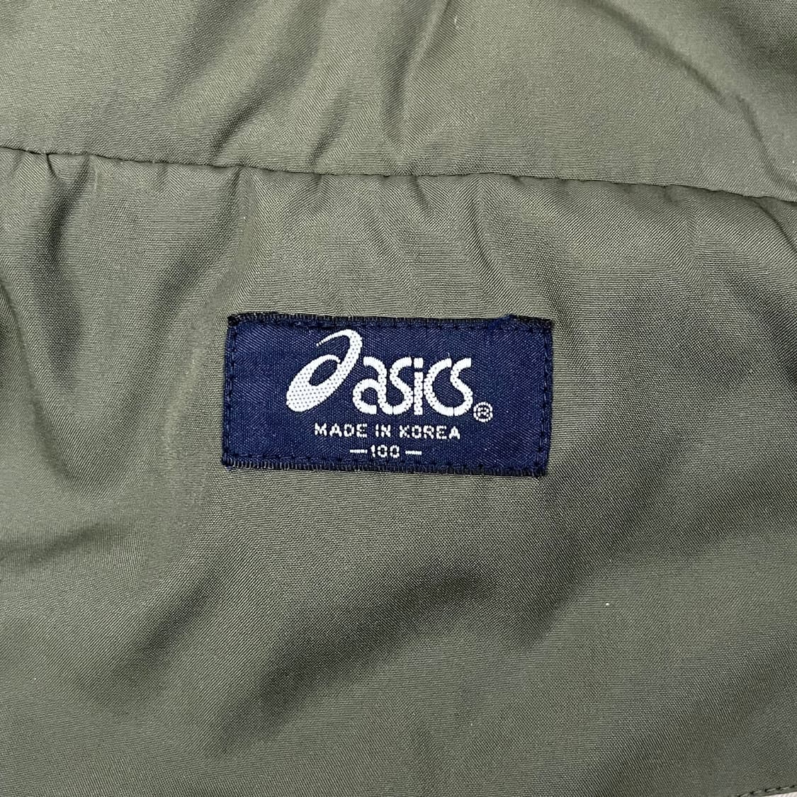 [정품/100] 아식스 바람막이 후드 집업 점퍼 그레이 카키 b19 상품이미지5