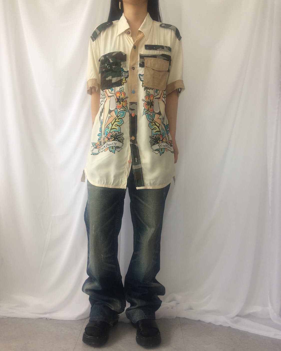 Avirex printing shirt 상품이미지6