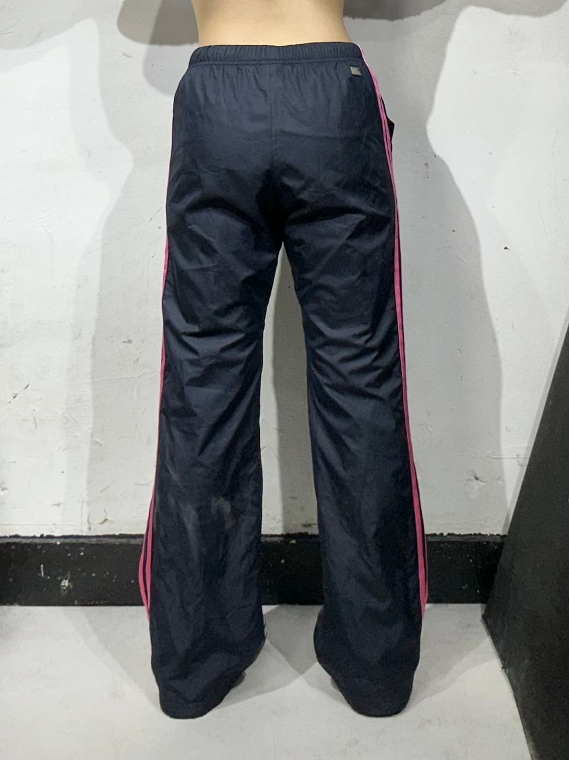 아디다스 네이비 핑크 삼선 와이드 추리닝 트레이닝 트랙 팬츠 S 상품이미지3