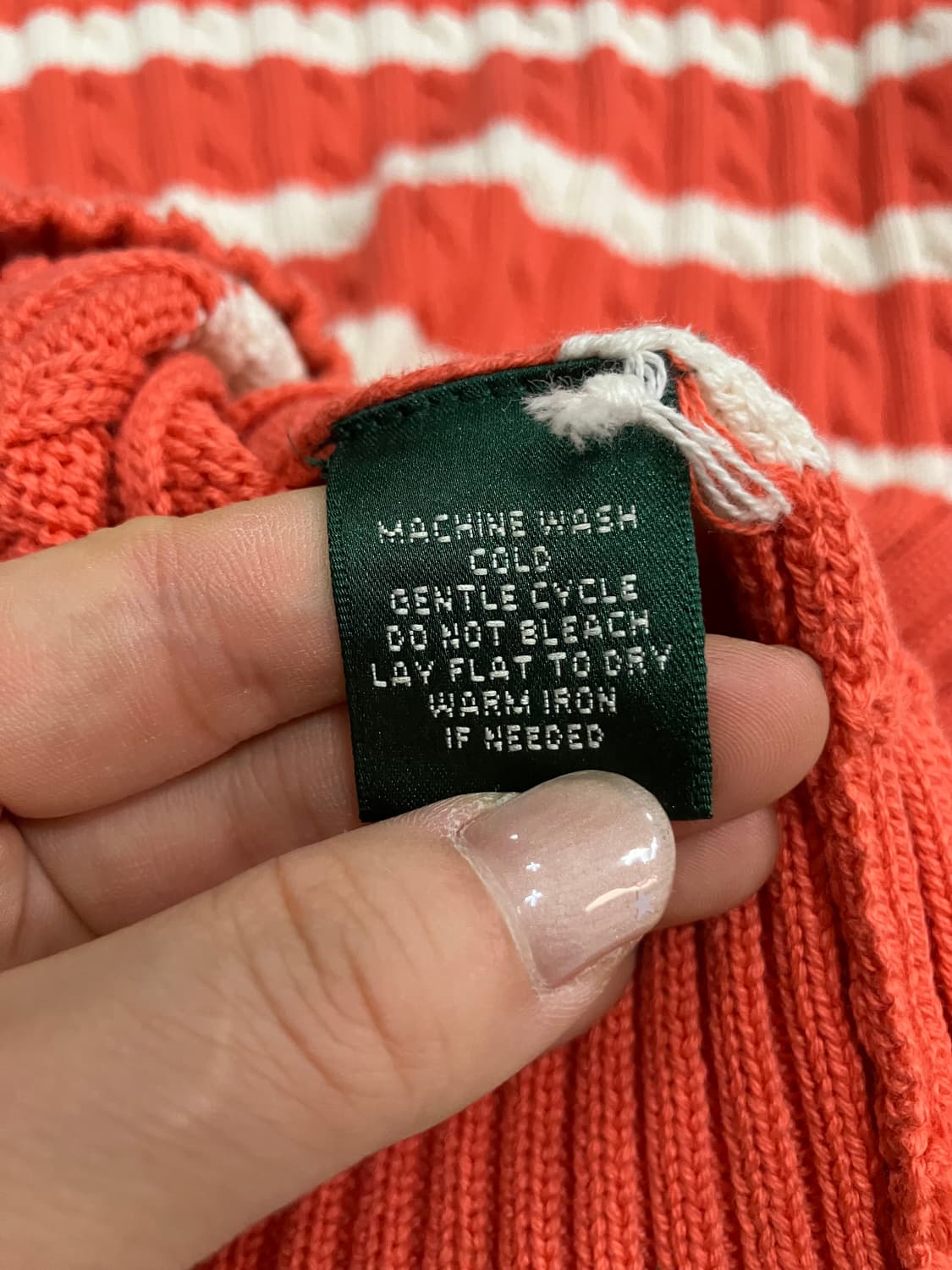 로렌 랄프로렌 스트라이프 브이넥 니트 L 상품이미지4