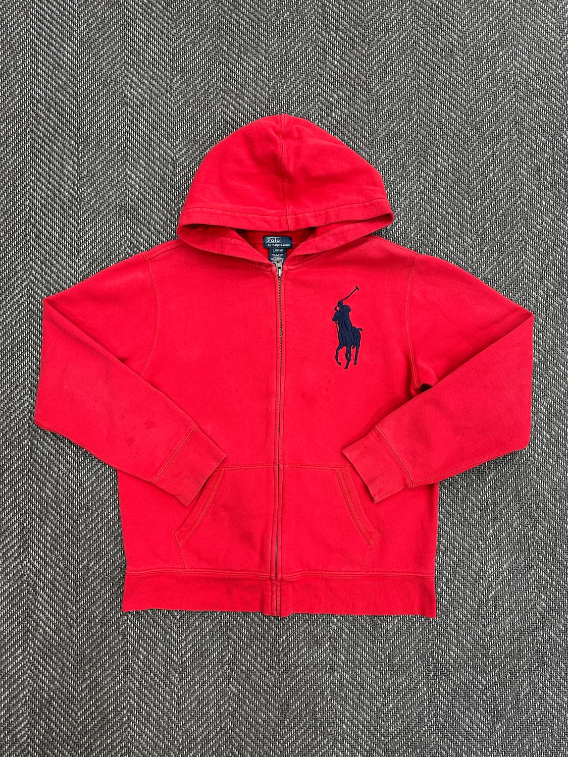 폴로 후드집업 레드 상품이미지1