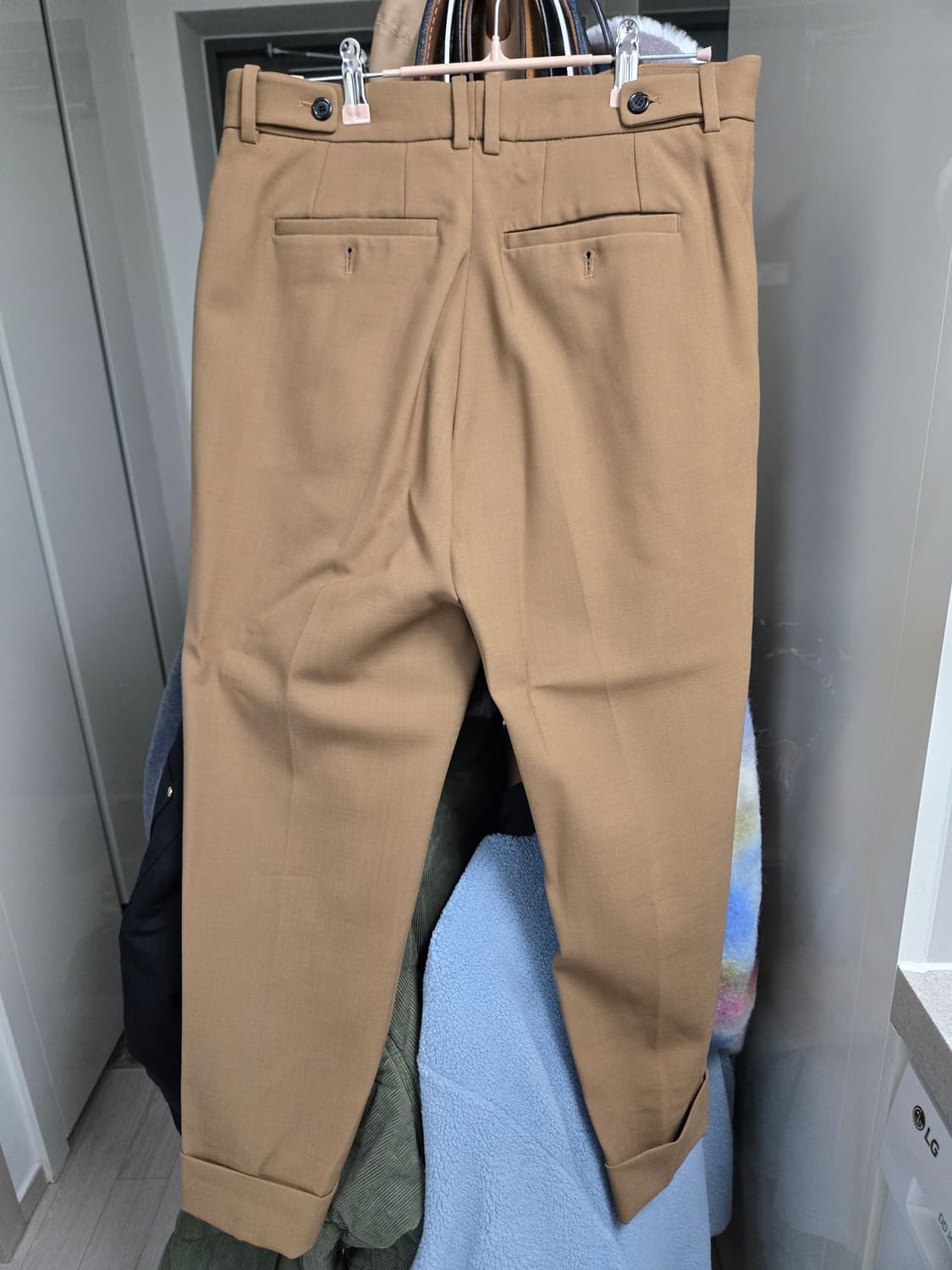 송지오 카멜색상 셋업 정장 상의 105 하의 30 상품이미지6